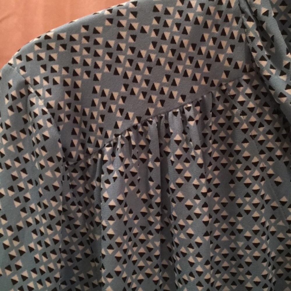 Halogen Bow Tie Top Black white blouse - Picture 3 of 4